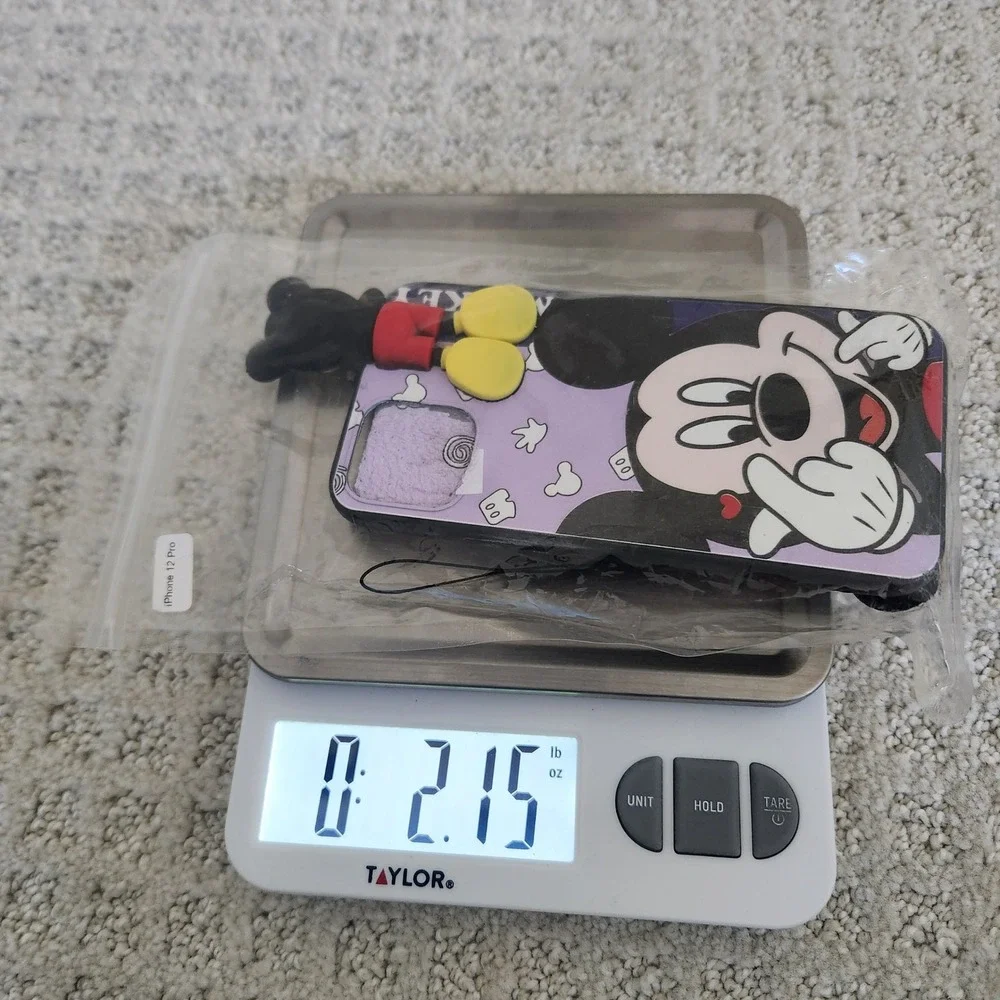 Mickey Mouse iPhone 12 Pro Phone Case with‎ Character Charm and Lanyard NEW